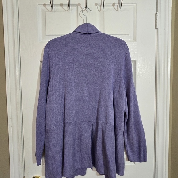 Talbots Soft Purple Open Front Cardigan - Picture 5 of 9